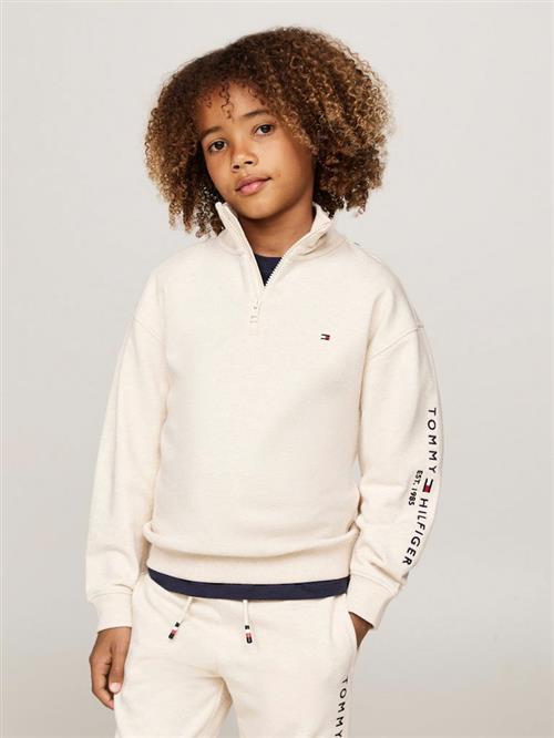 Tommy Hilfiger U Essential Half ZIP Sweatshirt Str 12 - Calico Heather Sweatshirts hos Magasin