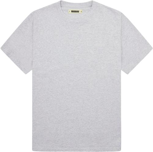 Woodbird Wbbaine Base tee Mand Snow Melange Kortærmede T-shirts Str XL - Bomuld hos Magasin