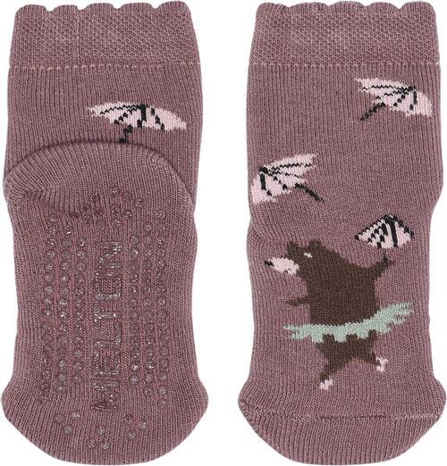 Se Melton Dancing Bear Socks Anti-slip Str 23/26 - Grape Shake Strømper Bomuld hos Magasin ved Magasin