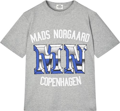 Se Mads Nørgaard - Copenhagen Printed Tee Theo Tee Str 8 år - Grå Kortærmede T-shirts hos Magasin ved Magasin