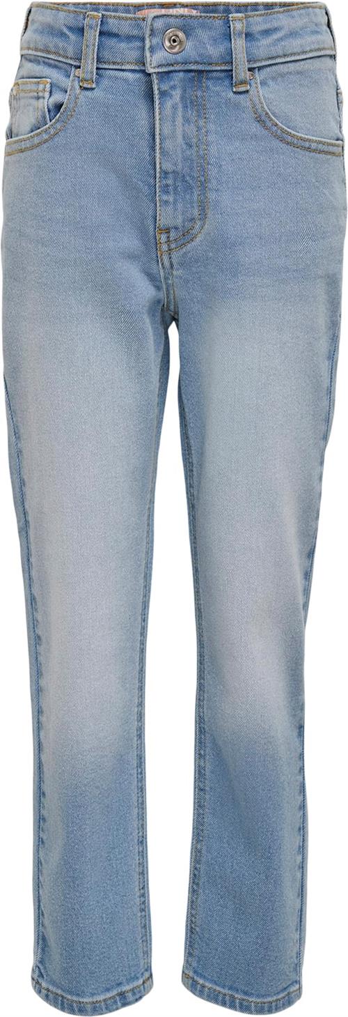 ONLY Koncalla Life MOM FIT DNM Azg482 NO Kvinde Light Blue Denim Straight Jeans Str 158 - hos Magasin