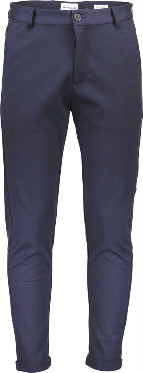 Se Lindbergh Cropped Bukser m. Stretch Mand Blå Chinos Str S - hos Magasin ved Magasin