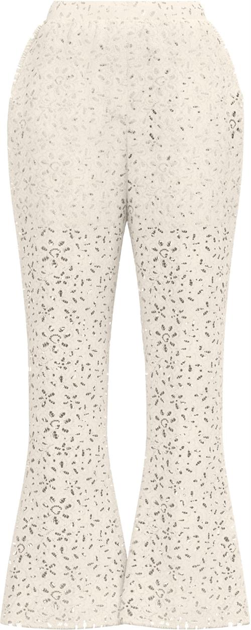 Selected Femme Slfkarola HW Flared Lace Pant B Kvinde Sandshell Flare Bukser Str 40 - hos Magasin