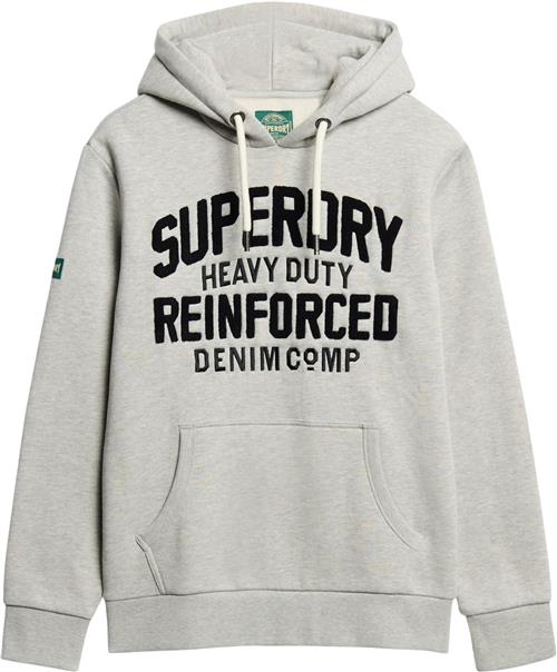 Superdry Embroider Script Graphic Hood Mand Pumice Stone Beige Marl Hoodies Str M - hos Magasin