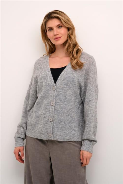 Se Culture Cucacheia Cardigan Kvinde Light Grey Melange Cardigans Str L - hos Magasin ved Magasin