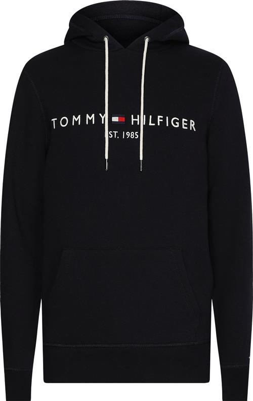 Tommy Hilfiger Core Tommy Logo Hoody Mand Blå Hoodies Str S - Bomuld hos Magasin