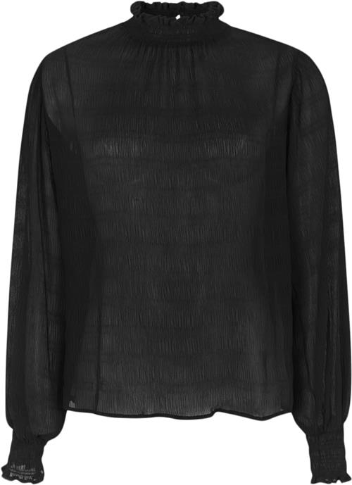 Soft Rebels Srlucinda Blouse GRS Kvinde Black Langærmede Bluser Str L - hos Magasin