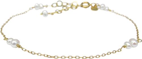 Se BeChristensen Eileen Pearl Bracelet Gold One Size - Kædearmbånd Med Vedhæng hos Magasin ved Magasin