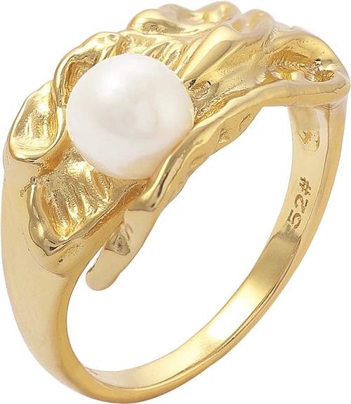 Hultquist Kamma Pearl Ring 18K forgyldt sterlingsølv. Bel - Ringe hos Magasin