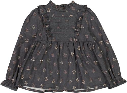 Se Wheat Skjortebluse Nolia Str 3 år / 98 cm - Black Flowers Bluser Bomuld hos Magasin ved Magasin