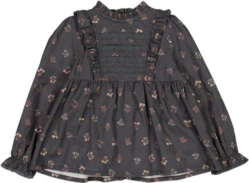 Se Wheat Skjortebluse Nolia Str 4 år / 104 cm - Black Flowers Bluser Bomuld hos Magasin ved Magasin