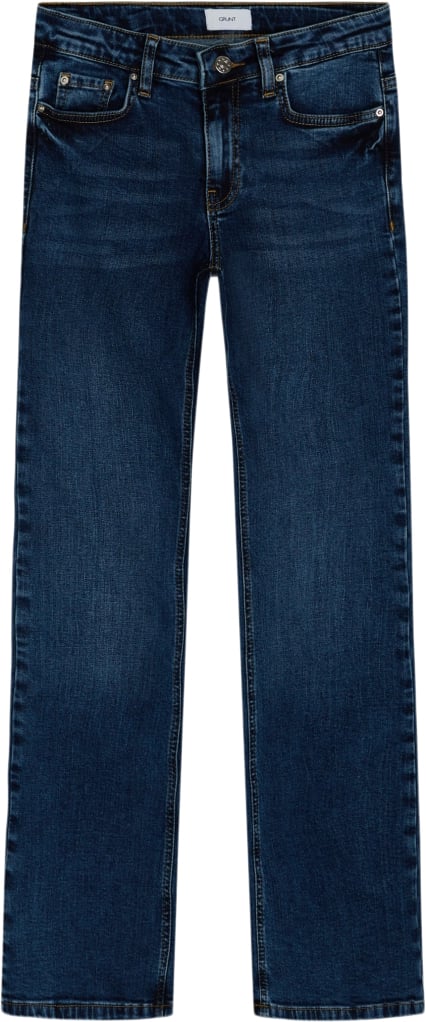 Grunt Texas Low Flare Blue Str 27/14Y - Blue Jeans hos Magasin