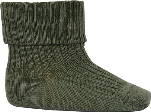 mpKids Wool rib Baby Socks Str 25/28 - Olivine Strømper hos Magasin