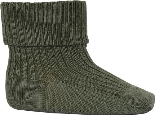 mpKids Wool rib Baby Socks Str 22/24 - Olivine Strømper hos Magasin