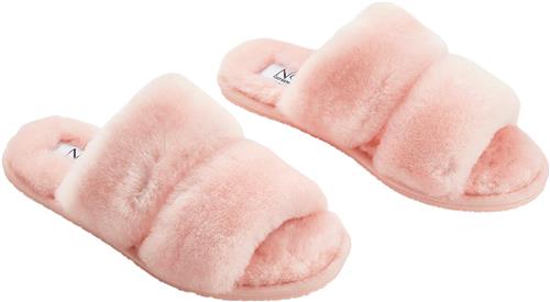 NATURES Collection Slippers Straps (of 100 New Zealand Sheepskin) Pink Kvinde Pink Hjemmesko Str 40 - hos Magasin