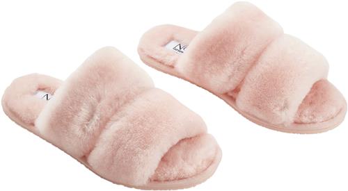 Se NATURES Collection Slippers Straps (of 100% New Zealand Sheepskin) Pink Kvinde Pink Hjemmesko Str 37 - hos Magasin ved Magasin