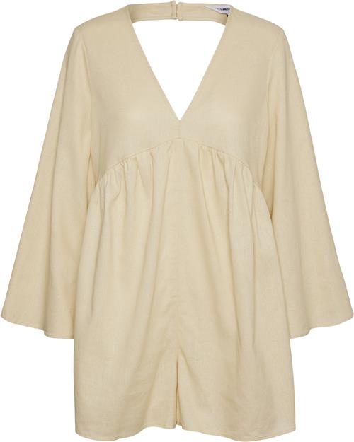 Something New Snemily LS Loose Playsuit ITY Kvinde Marzipan Langærmede Bluser Str L - hos Magasin