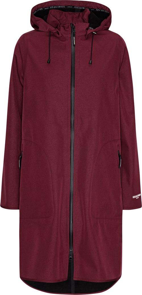 ILSE JACOBSEN Rain128 Kvinde Maroon Banner Regnjakker Str 44 - Polyester hos Magasin