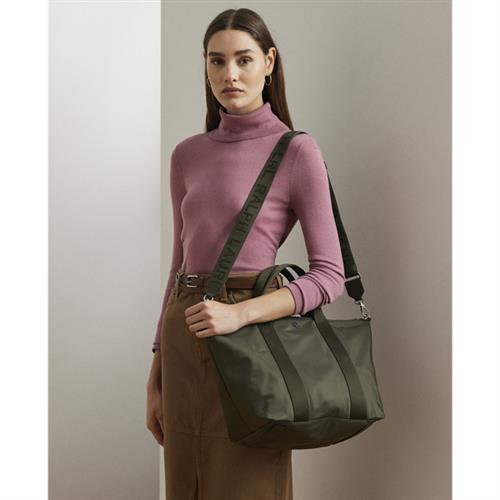 Se Lauren Ralph Lauren Refined Nylon/webstevie TP Zp-tte- One size - Skuldertasker hos Magasin ved Magasin