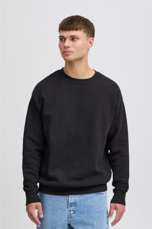 !Solid Sdlenz Crew SW Sweatshirt21104222 Mand True Black Sweatshirts Regular Fit Str L - hos Magasin