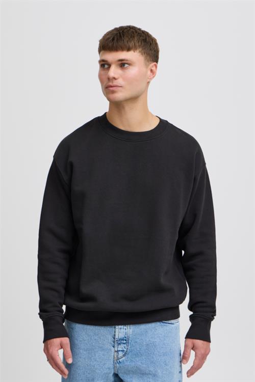 Se !Solid Sdlenz Crew SW Sweatshirt21104222 Mand True Black Sweatshirts Regular Fit Str M - hos Magasin ved Magasin