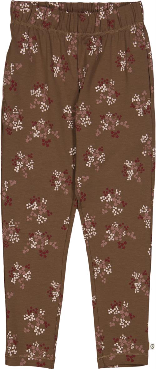 Müsli by Green Cotton Flora Pants Str 116 - Bark/ Cabernet/ Nightingale Bukser Bomuld hos Magasin