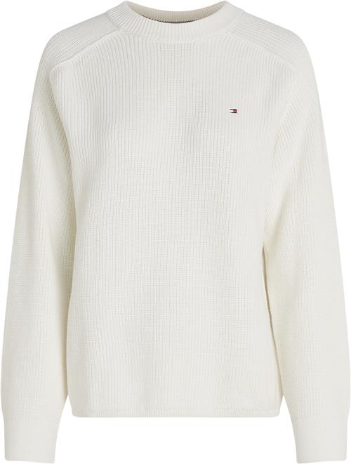 Tommy Hilfiger CO Cardi Stitch CNK LS SWT Kvinde Ivory Petal Sweatshirts Str S - hos Magasin