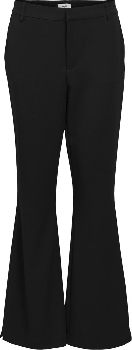 Object Objlisa MW Flared Pants Noos Kvinde Black Flare Bukser Str 40 - hos Magasin