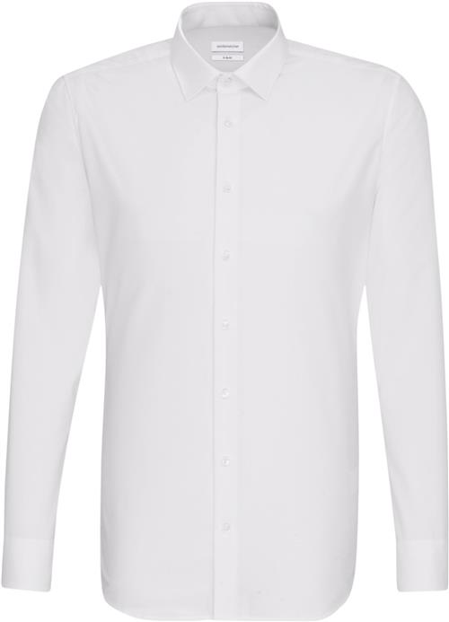 Seidensticker Business Shirt Xslim Long Sleeve Kent-collar Uni Mand White Langærmede Skjorter Str 40 - hos Magasin