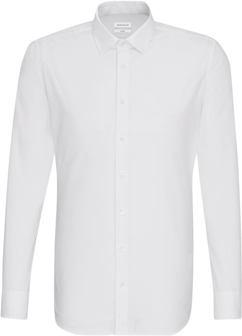 Seidensticker Business Shirt Xslim Long Sleeve Kent-collar Uni Mand White Langærmede Skjorter Str 42 - hos Magasin