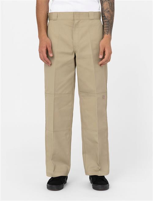 Se Dickies Double Knee REC Khaki Mand Khaki Casual Bukser Str W30 L30 - hos Magasin ved Magasin