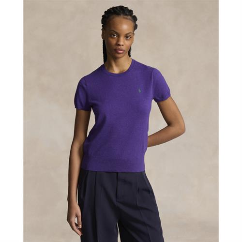 Se Polo Ralph Lauren 2/50 Pima Cottonssl-plo Kvinde Morgan Purple Heather Sweaters Str XL - hos Magasin ved Magasin