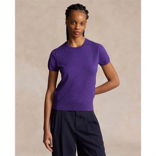 Polo Ralph Lauren 2/50 Pima Cottonssl-plo Kvinde Morgan Purple Heather Sweaters Str M - hos Magasin