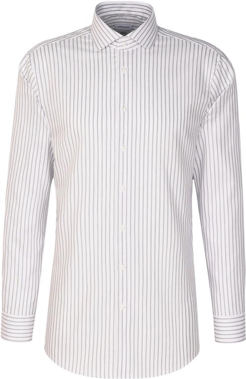 Seidensticker Business Shirt Regular Long Sleeve Kentcollar Stripes Mand Blue Langærmede Skjorter Str 42 - Bomuld hos Magasin