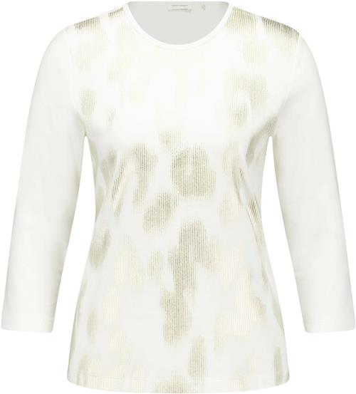 Gerry Weber Tshirt 3/4 Sleeve Kvinde Off-white Kortærmede T-shirts Str 46 - hos Magasin