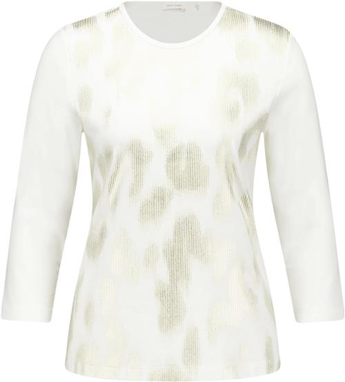 Gerry Weber Tshirt 3/4 Sleeve Kvinde Off-white Kortærmede T-shirts Str 38 - hos Magasin