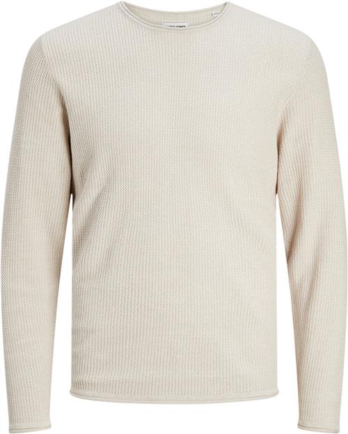 Se Jack & Jones Jjecooper Knit Crew Neck Noos Mand Oatmeal/melange Sweaters Str S - hos Magasin ved Magasin