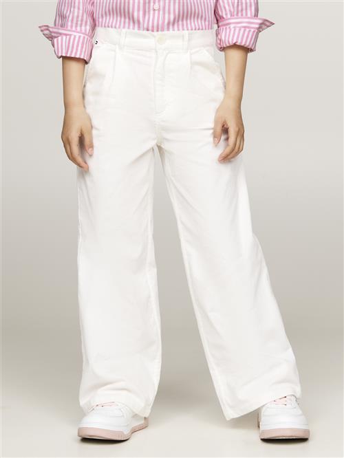 Tommy Hilfiger Fine Corduroy Wide LEG Pant Str 12 - Ancient White Bukser hos Magasin