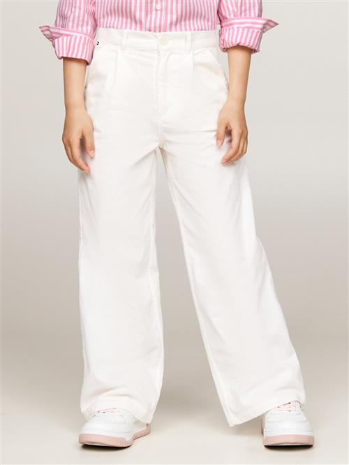 Tommy Hilfiger Fine Corduroy Wide LEG Pant Str 14 - Ancient White Bukser hos Magasin