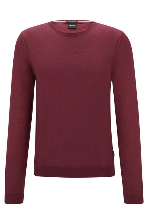 Se BOSS Lenop Mand Dark Red Sweaters Str L - hos Magasin ved Magasin