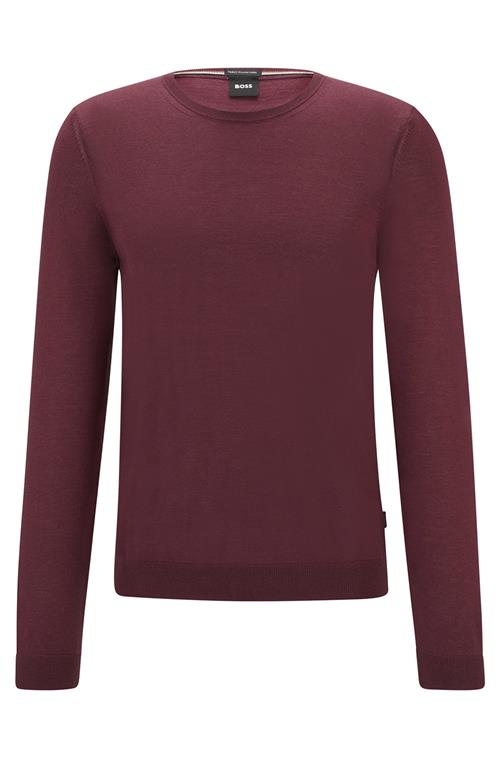 Se BOSS Lenop Mand Dark Red Sweaters Str M - hos Magasin ved Magasin