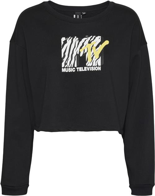 Se Something New Snsusan LS Crop Sweatshirt MTV - Kvinde Black Sweatshirts Str S - hos Magasin ved Magasin