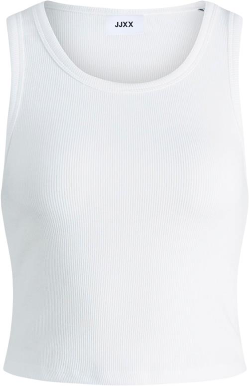 JJXX Jxfallon SL RIB Tank TOP Noos Kvinde Bright White Toppe Str S - hos Magasin