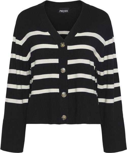 Se Pieces Pcsia LS Cardigan Noos BC Kvinde Striber/tern Cardigans Str XL - hos Magasin ved Magasin