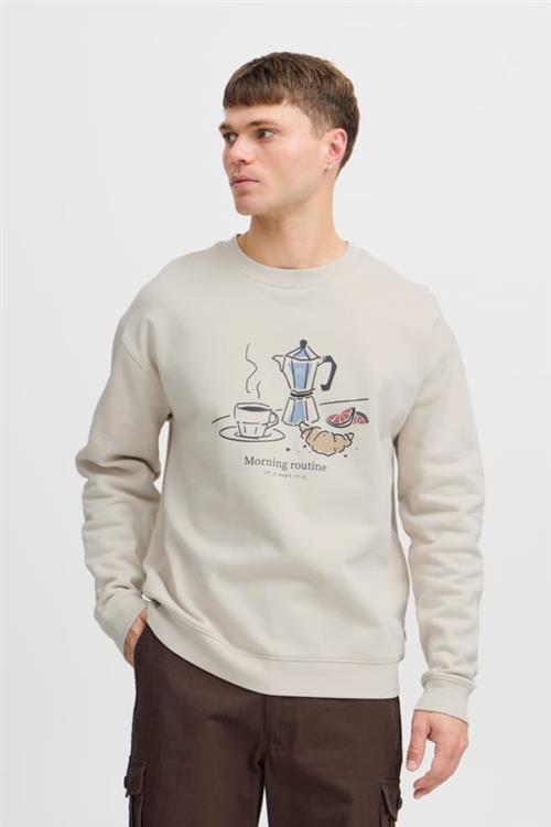 !Solid Sdmulder Mand Oatmeal Sweatshirts Regular Fit Str L - hos Magasin