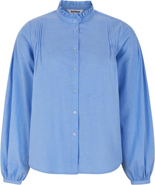 Se Soft Rebels Srgabi Oneck Shirt Kvinde Azurine Langærmede Bluser Str XS - Bomuld hos Magasin ved Magasin