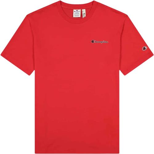 Champion Crewneck Tshirt Mand Chinese Red Kortærmede T-shirts Str S - Bomuld hos Magasin