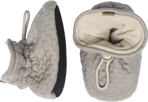 Melton Textile Slippers w. Structure Beige Melange Hjemmesko Str 24/25 - Polyester hos Magasin