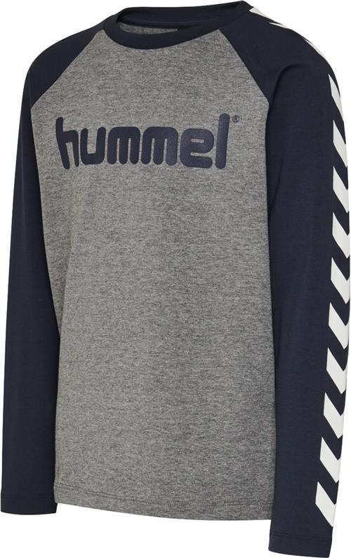 Hummel Hmlboys Tshirt L/S Str 11 år / 146 cm - Blå Langærmede T-shirts hos Magasin