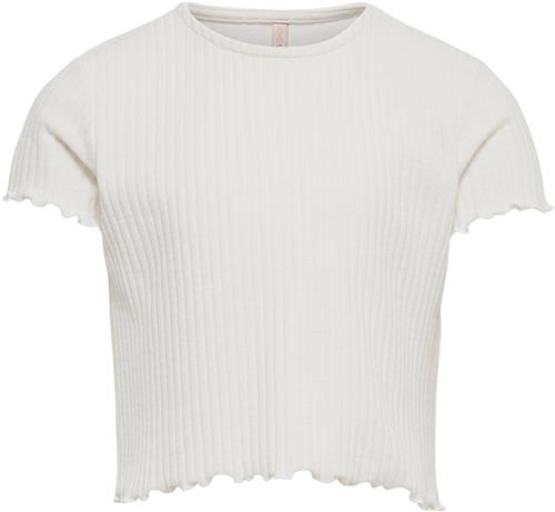 ONLY Kognella S/S Oneck TOP Noos JRS Str 122/128 - Hvid Kortærmede T-shirts hos Magasin